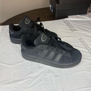 Adidas kids Black Suede Campus